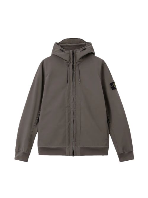 Giacca in soft shell con cappuccio Stone Island | L2S15 Q100004 S0B22V0078 COAL GREY